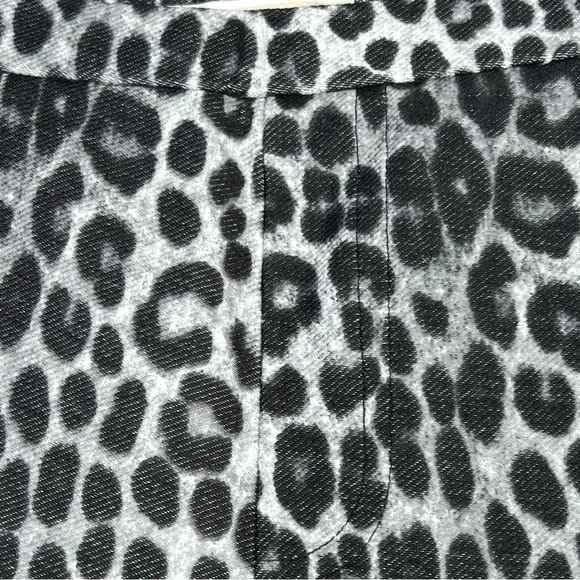 MICHAEL Michael Kors Black Leopard Print Leggings With Faux Fly XL EUC - Picture 4 of 16